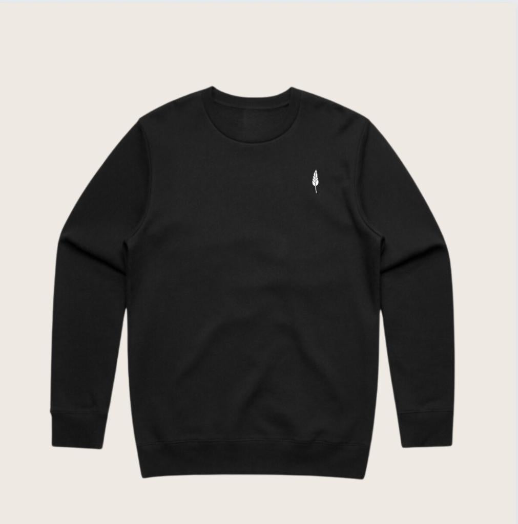 Some Things Embroidered Unisex Crewneck - Black