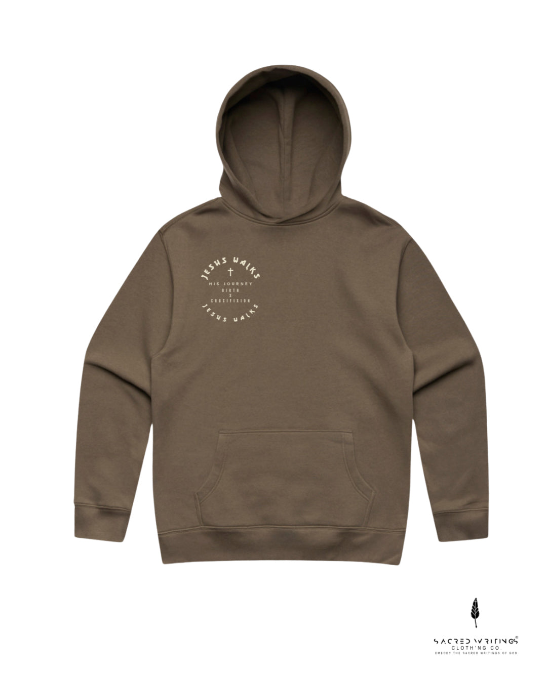 JESUS WALKS HOODIE (WALNUT) Unisex