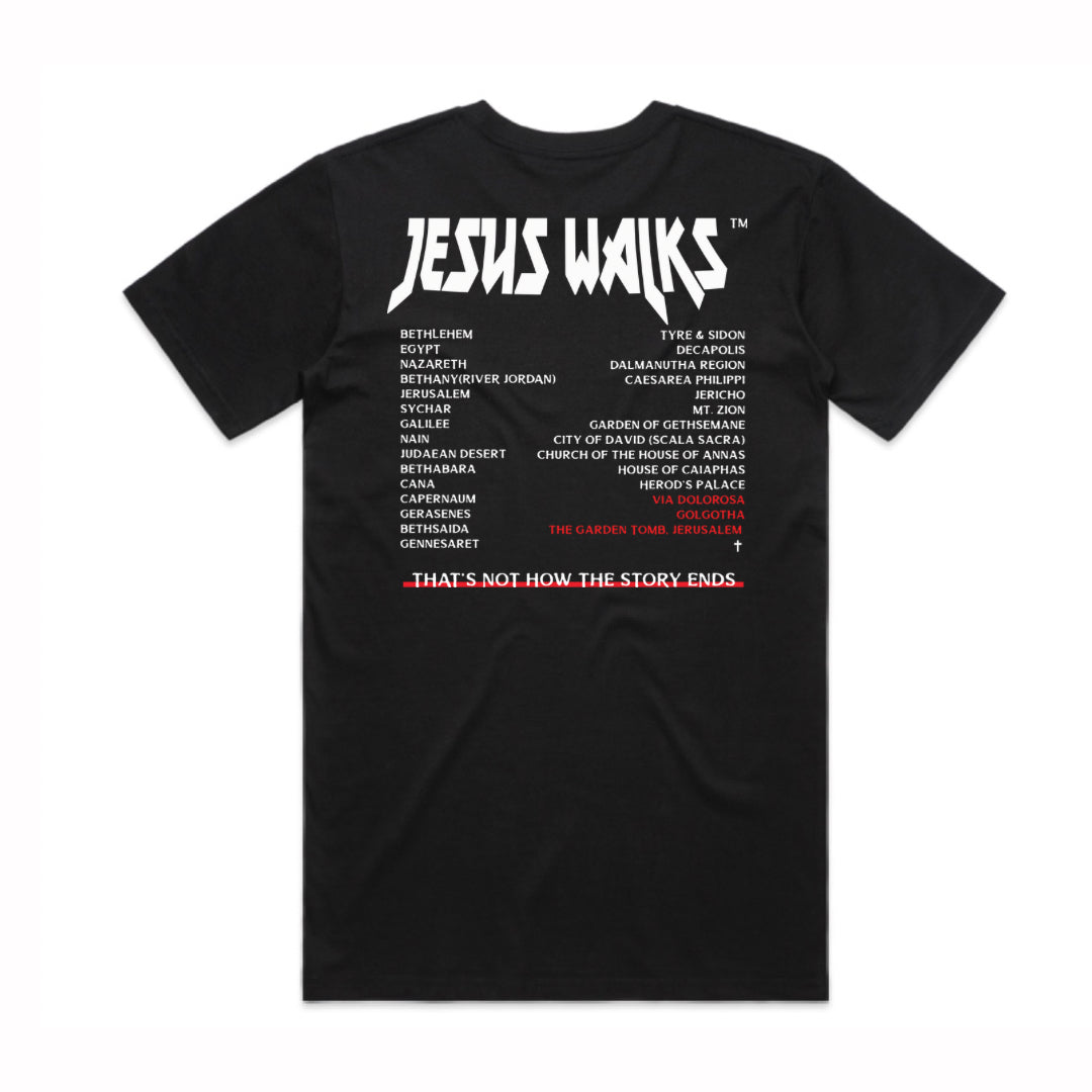 JESUS WALKS BLACK TEE