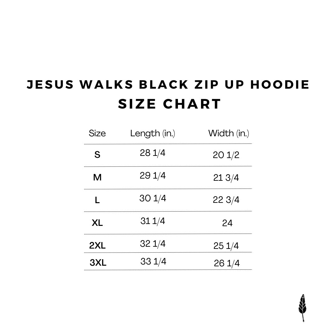 Jesus Walks Black Zip Hoodie - Unisex