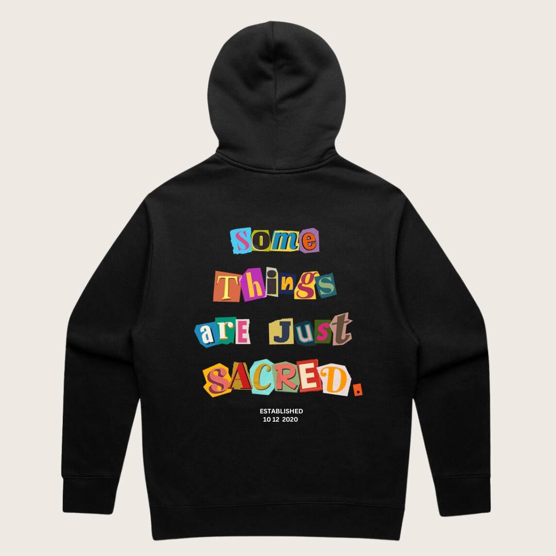Some Things Embroidered Unisex Hoodie - Black