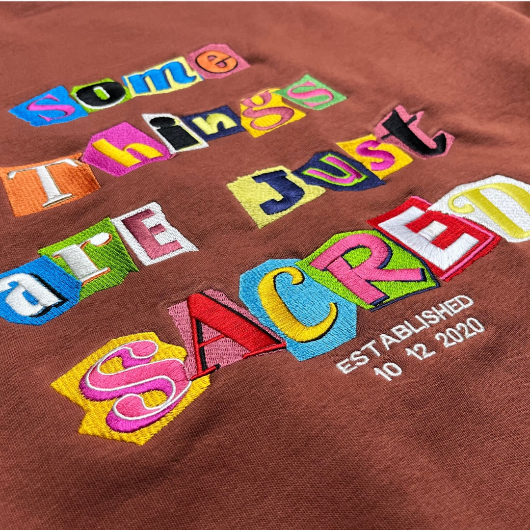 Year Three | Some Things Embroidered Unisex Hoodie - Clay