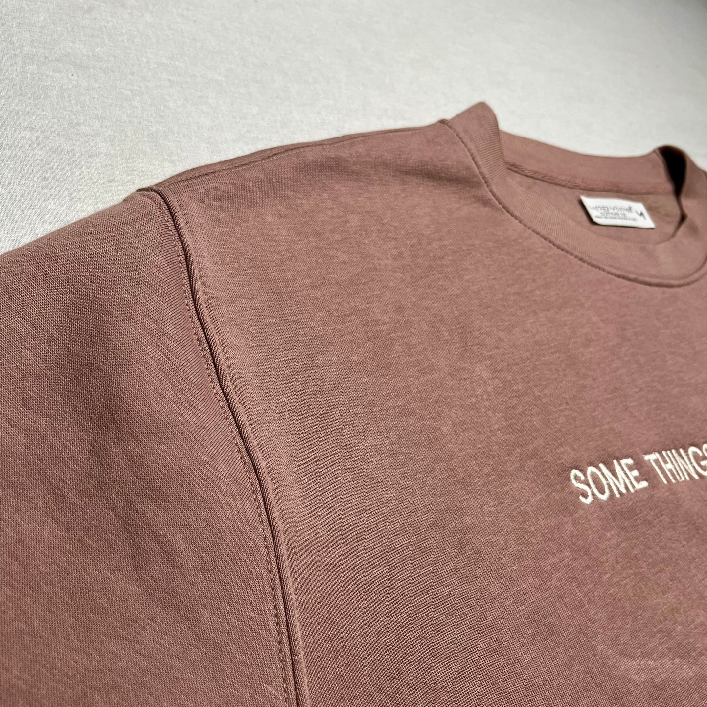 Womens Just Sacred Embroidered Crew - Hazy Pink