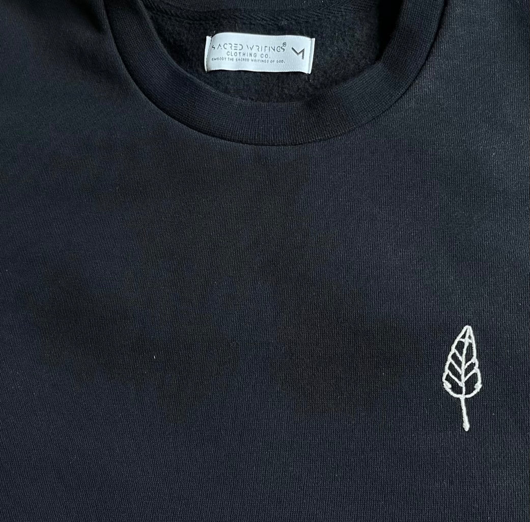 Some Things Embroidered Unisex Crewneck - Black