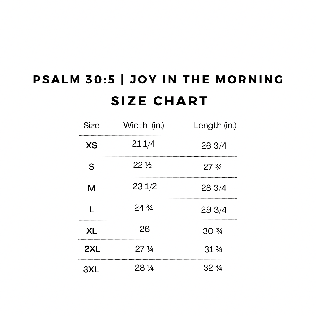 PSALM 30:5 | Joy in the morning | Multi -Color