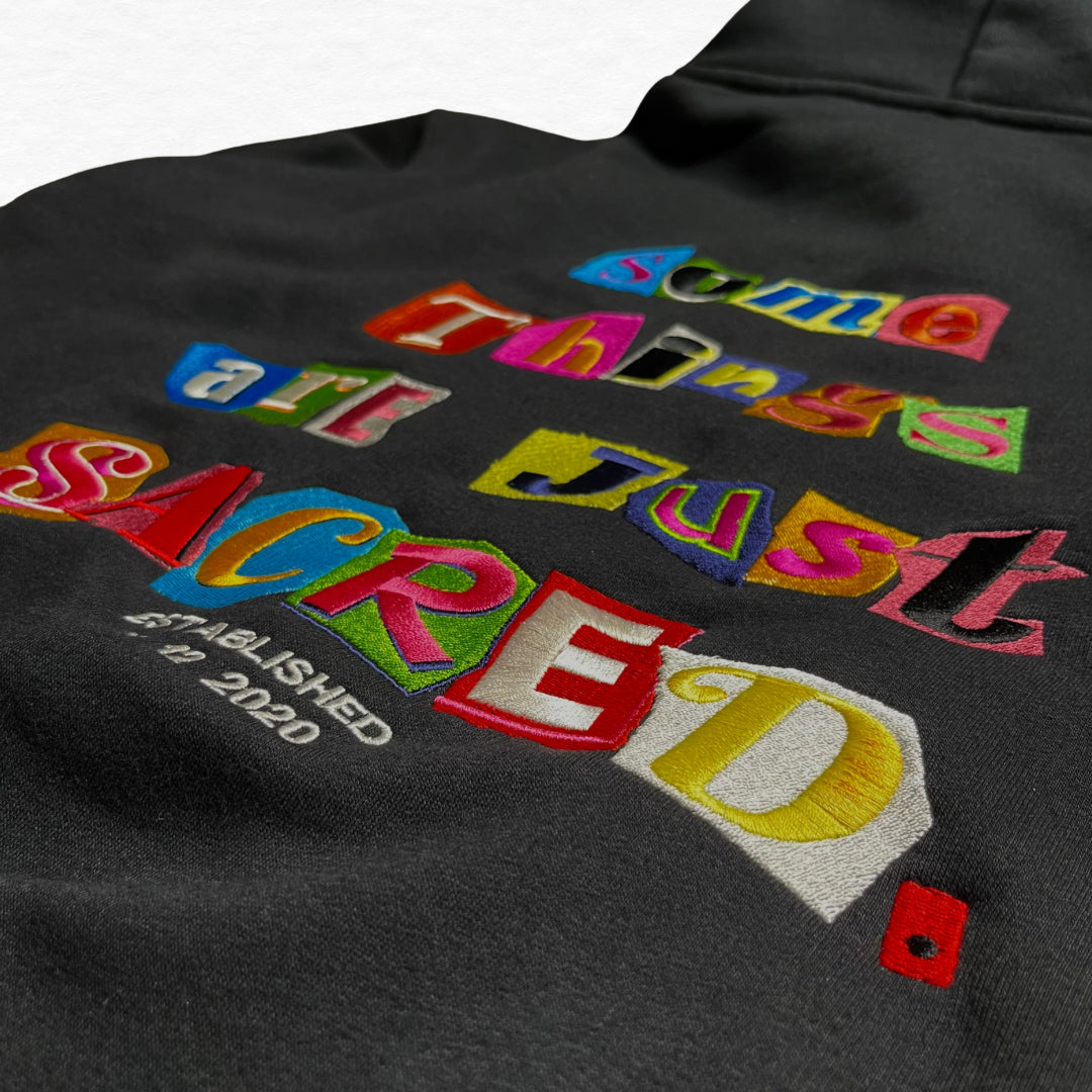 Some Things Embroidered Unisex Hoodie - Black