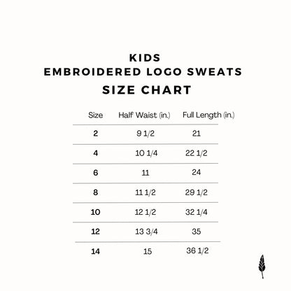 Kids Embroidered Logo Sweats - Black
