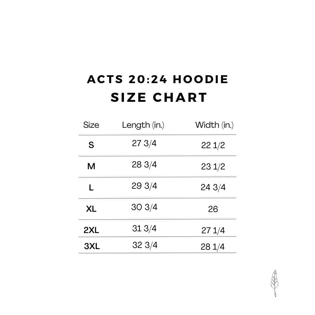 ACTS 20:24 Zip Hoodie