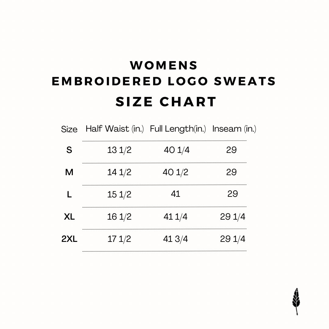 Womens Embroidered Logo Sweats - Black