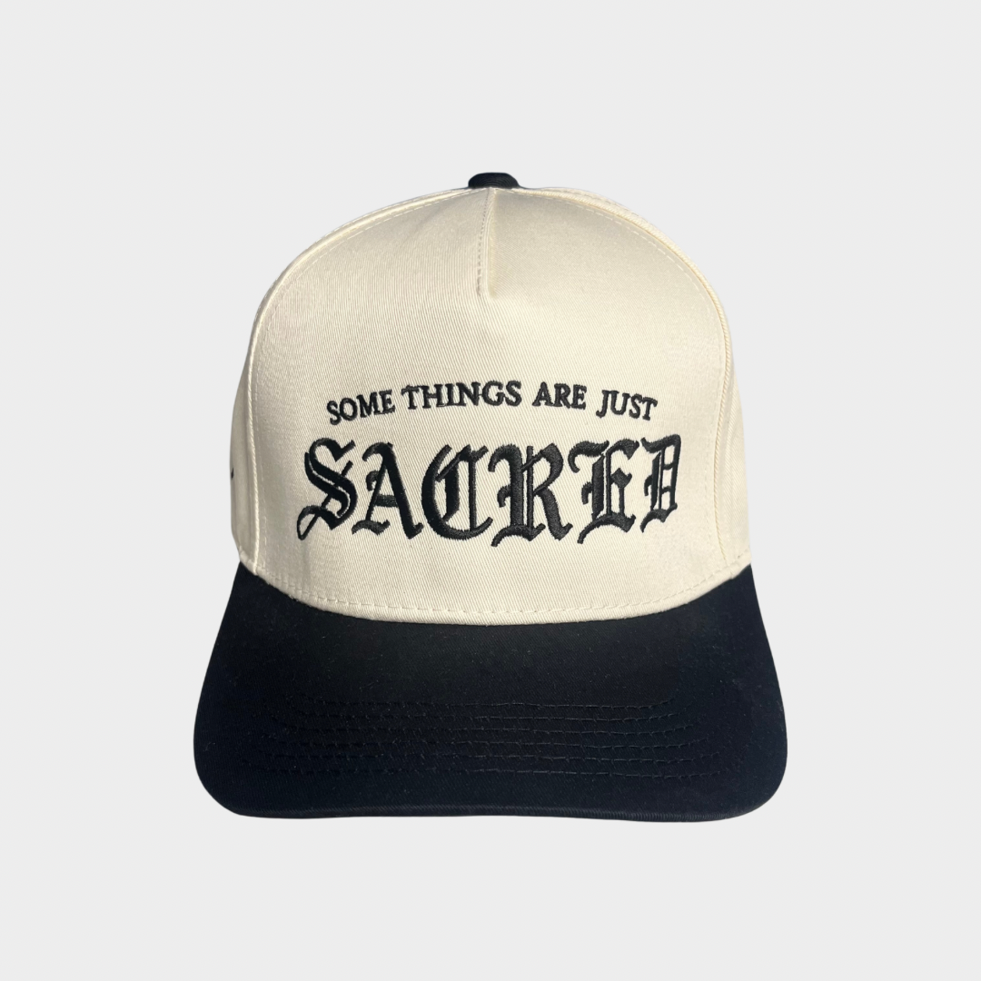 Year 4 Sacred Cap: Black & Cream