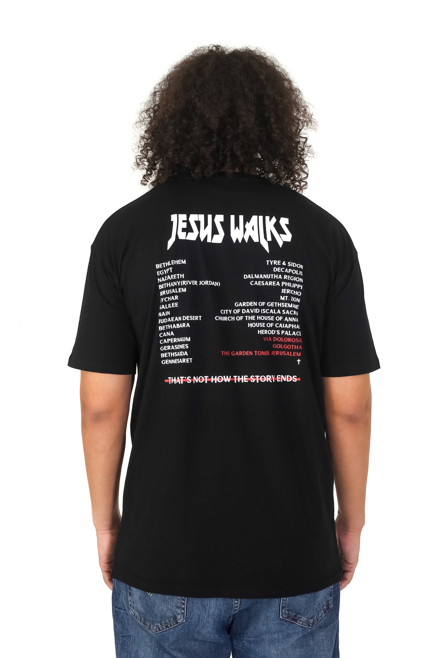 JESUS WALKS BLACK TEE