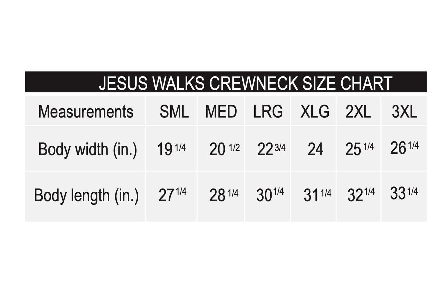 JESUS WALKS CREW (Black)