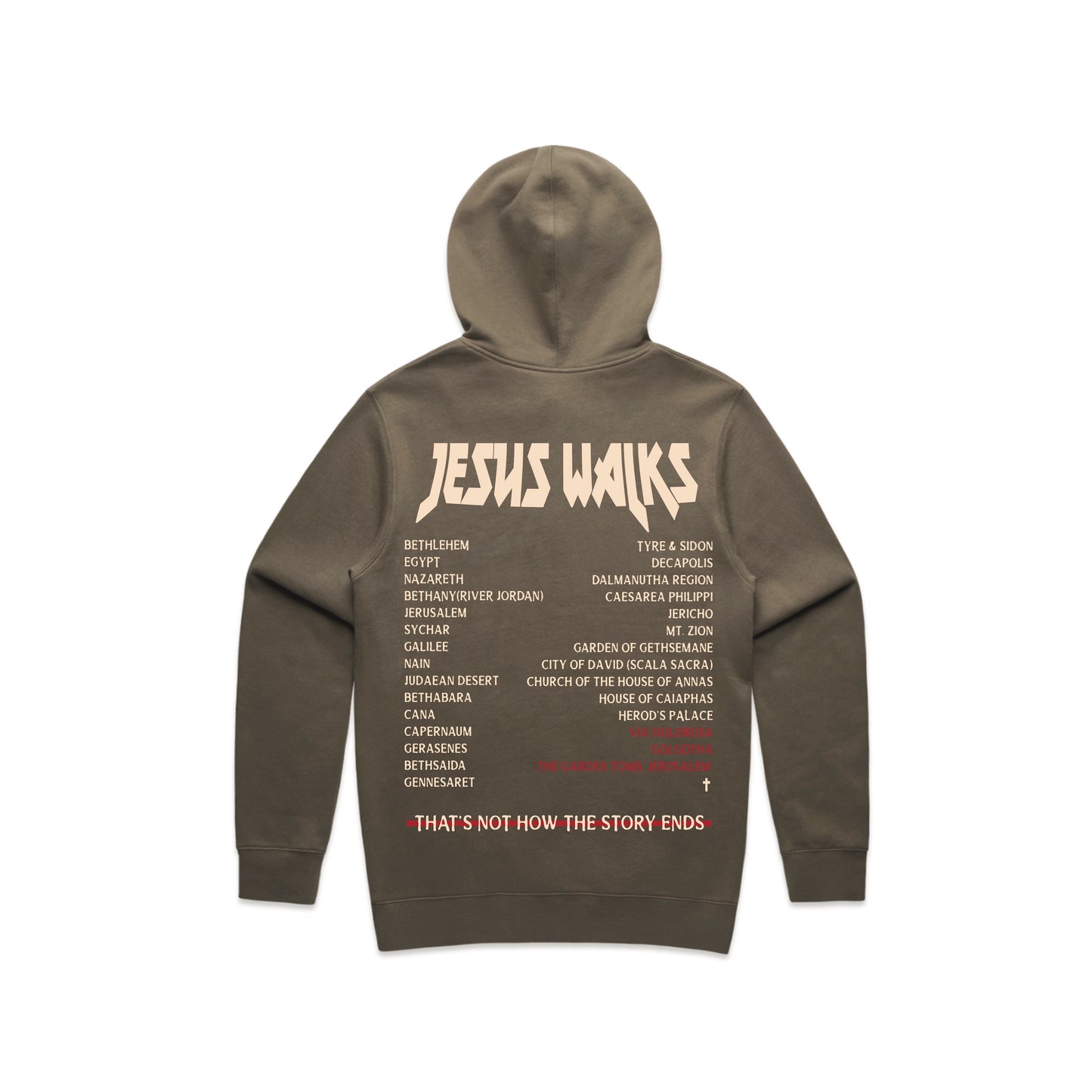 JESUS WALKS HOODIE (WALNUT)