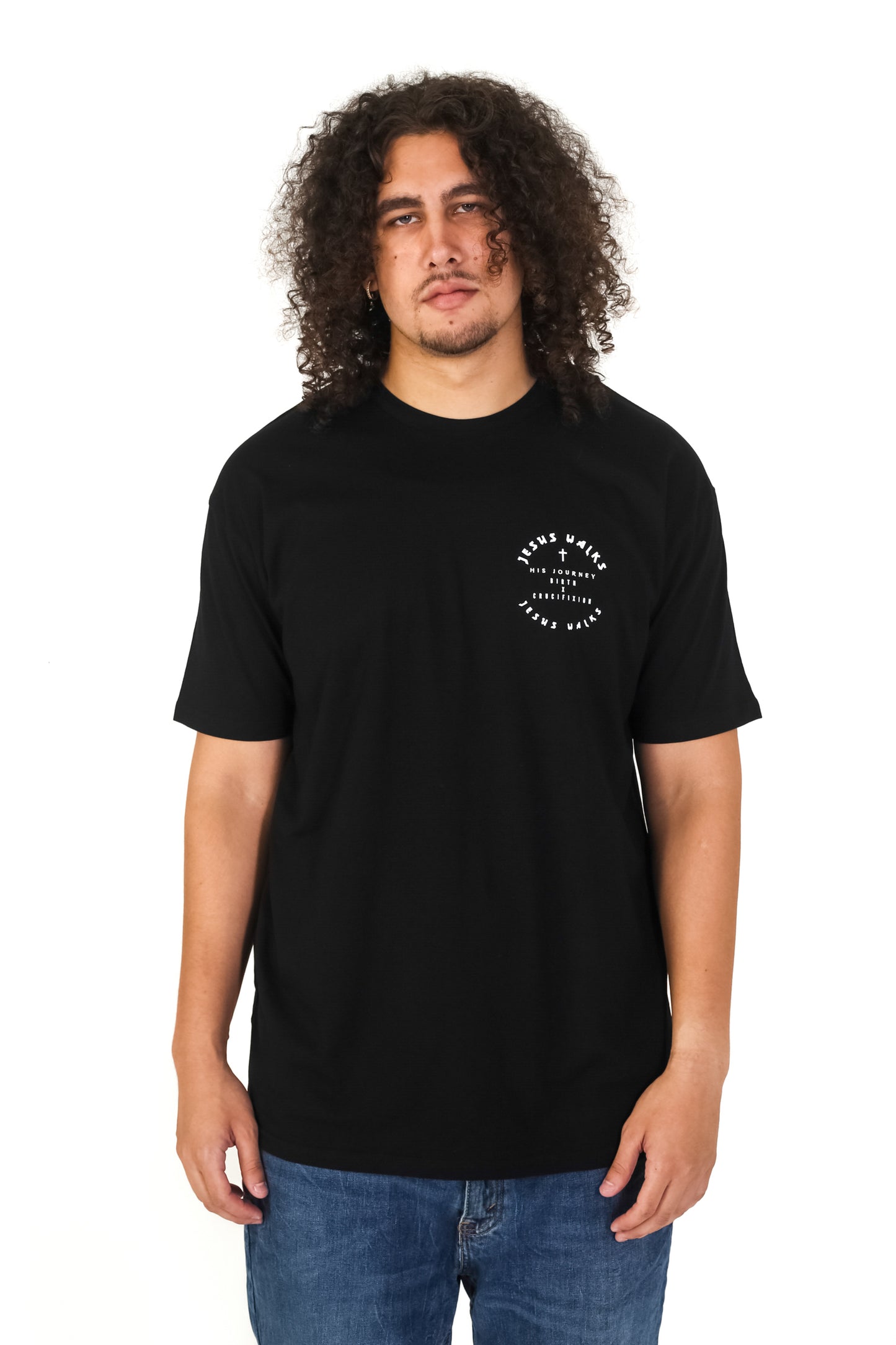 JESUS WALKS BLACK TEE