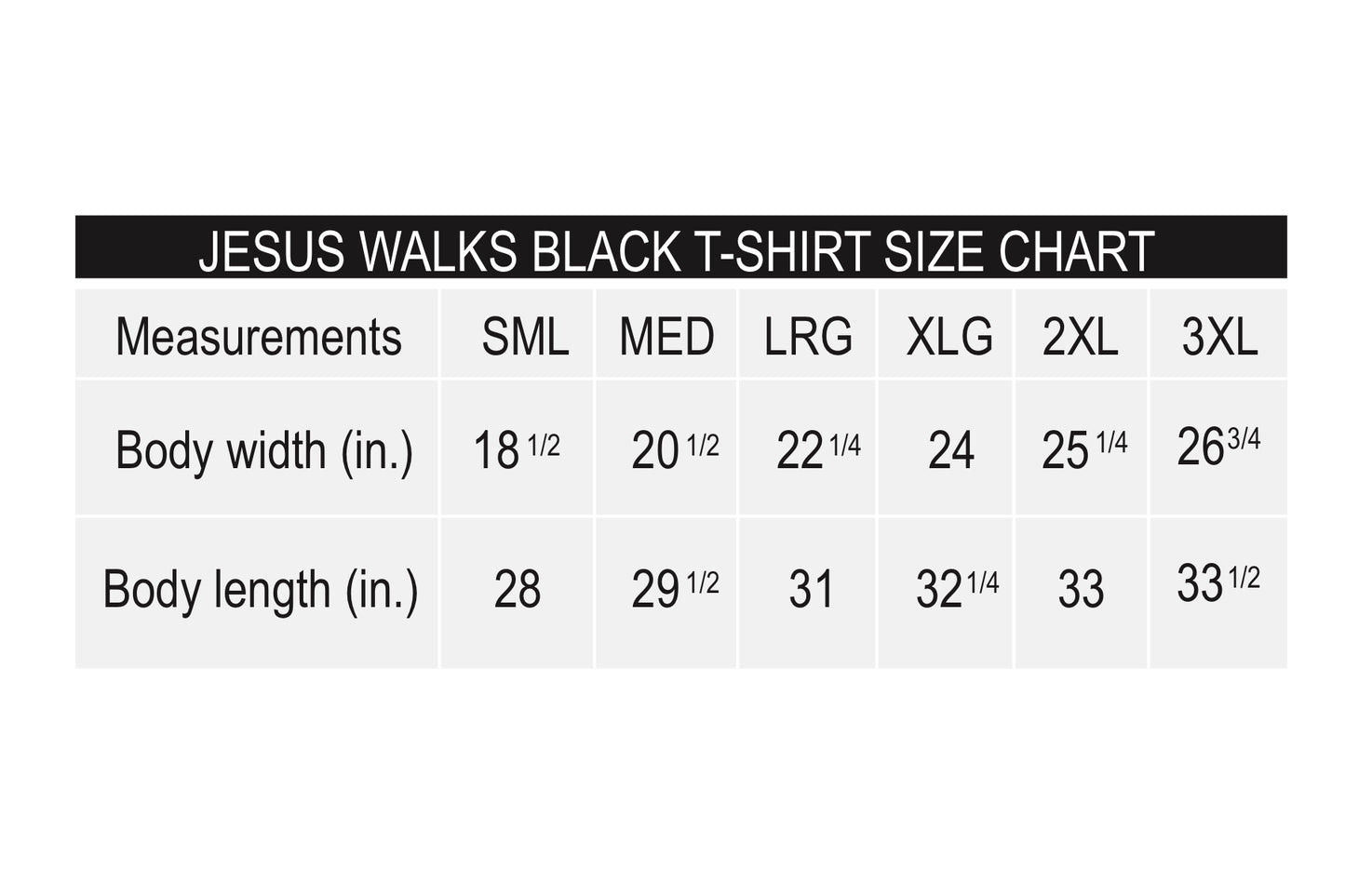 JESUS WALKS BLACK TEE