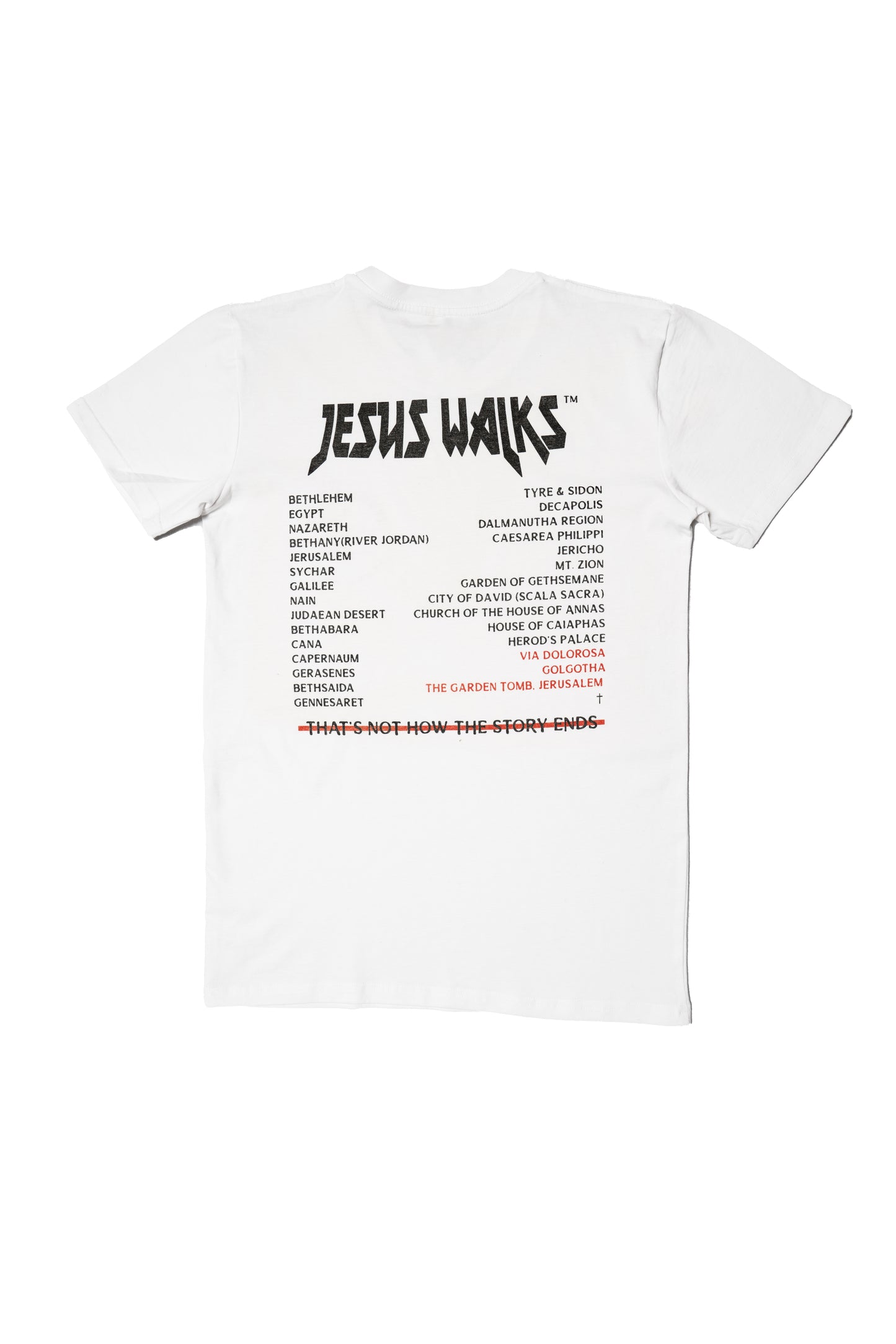 JESUS WALKS WHITE TEE